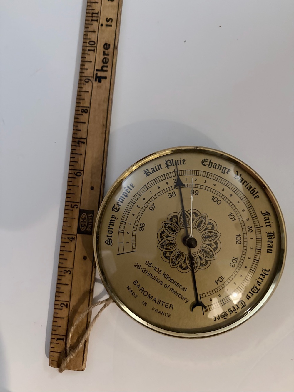 Gold Barometer Wall Decor - Gold Finish made in France
